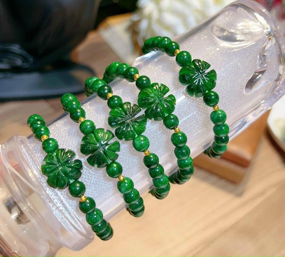 Vòng đeo tay, lắc tay mix hồ ly phong thủy đá ngọc cẩm thạch sơn thuỷ