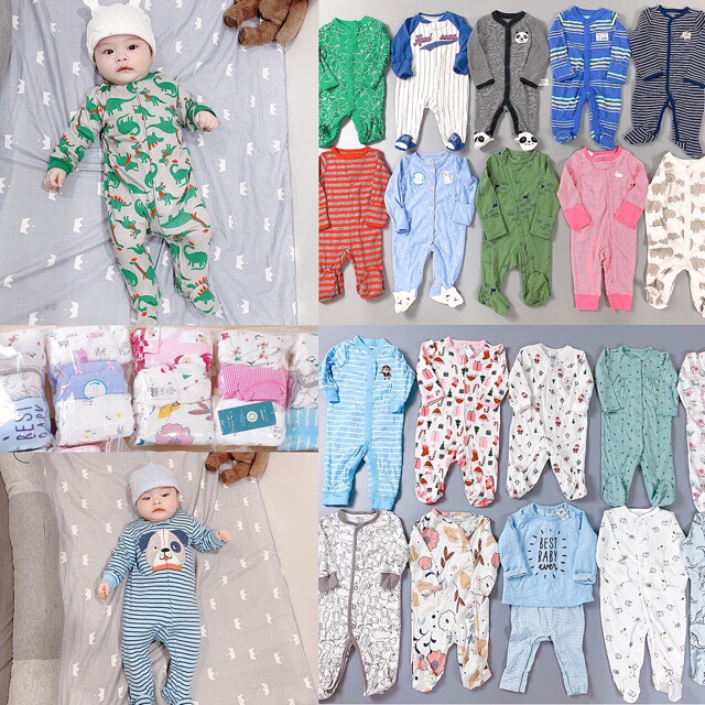 set 3 body liền tất cho bé sơ sinh
