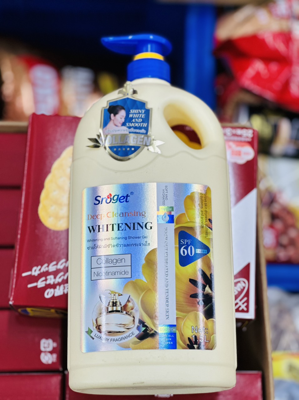 Sữa tắm trắng da chóng nắng 1,5l thái lan ,