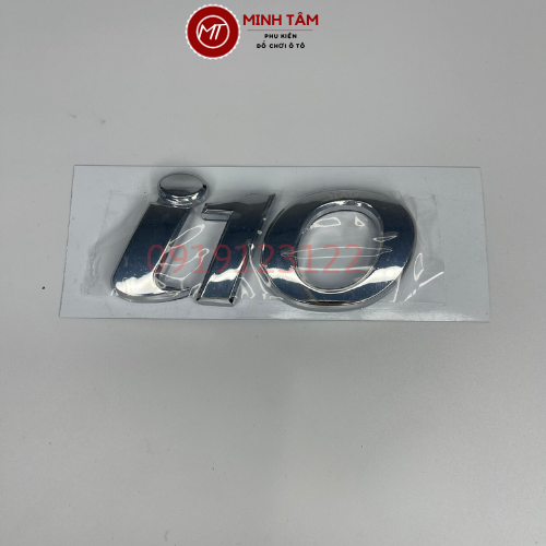 Logo chữ nổi i10 dán đuôi xe