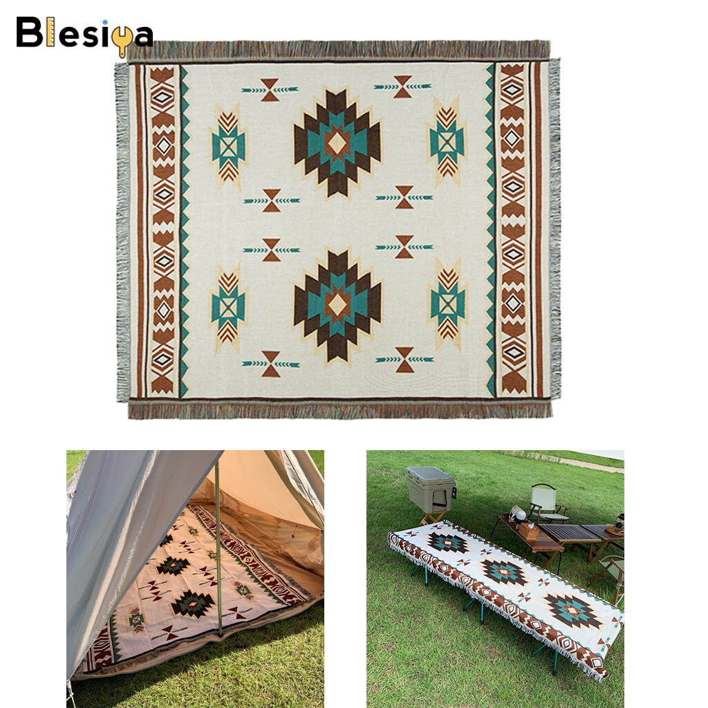 Blesiya Chăn Dã Ngoại Dân Tộc Aztec Thảm Ném Sofa Navajo Ấn Độ