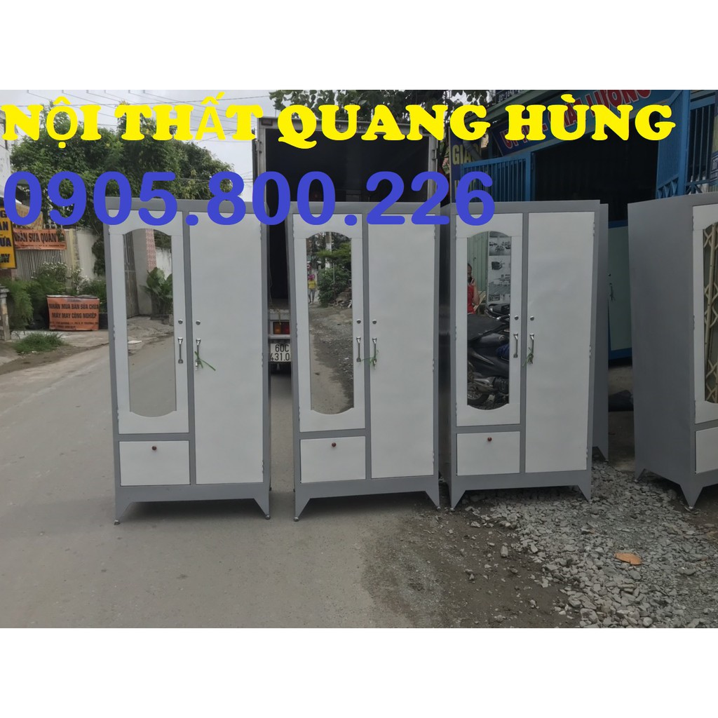 Tủ sắt quần áo _1m6x90_new hcm