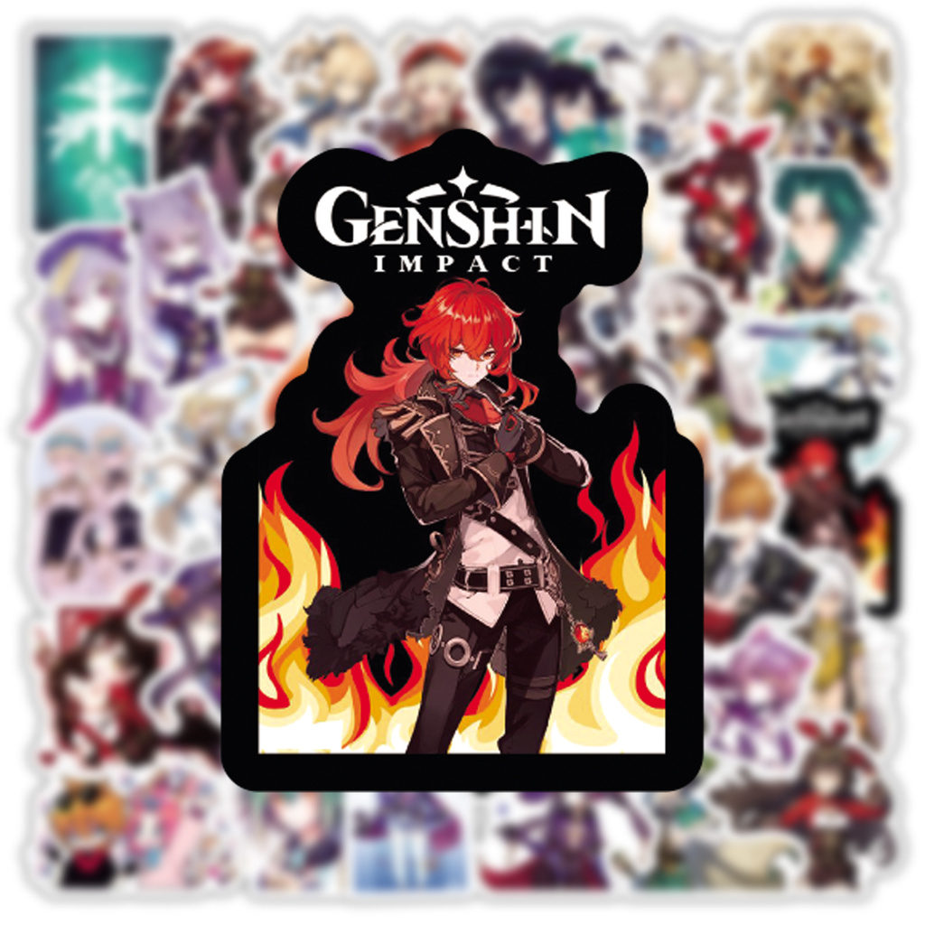 [HCM]Stickers game Genshin Impact 50 miếng