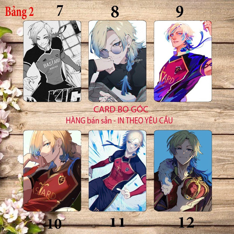 Thẻ card bo góc Blue Lock Michael kaiser 6 ảnh khác nhau/ card Michael kaiser blue lock