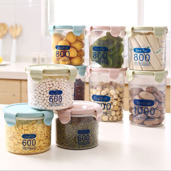Combo 3 Hộp nhựa đựng thực phẩm SealPot - Combo 3 hộp nhựa kín bảo quản thực phẩm 600ml
