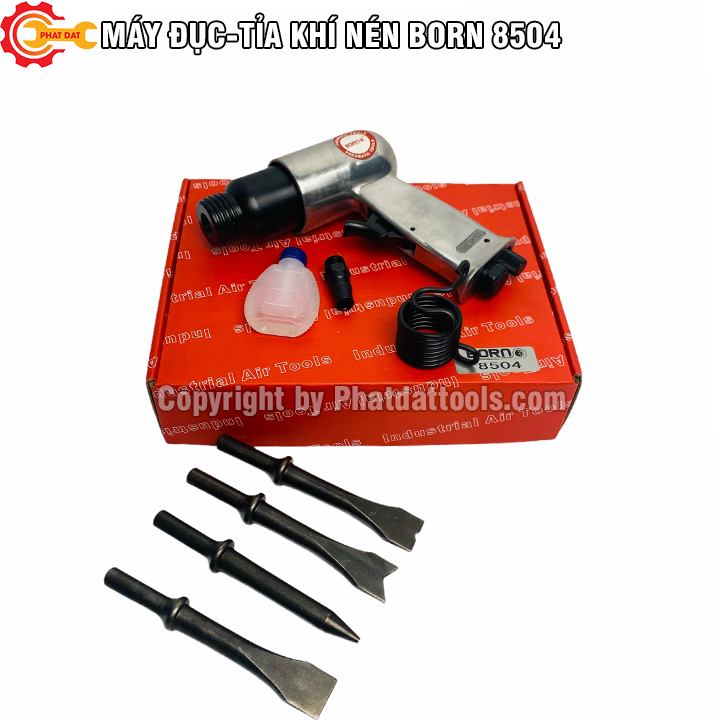 Máy đục tỉa dùng khí nén đa năng born-8504-kèm 4 mũi đục-bảo hành 6 tháng