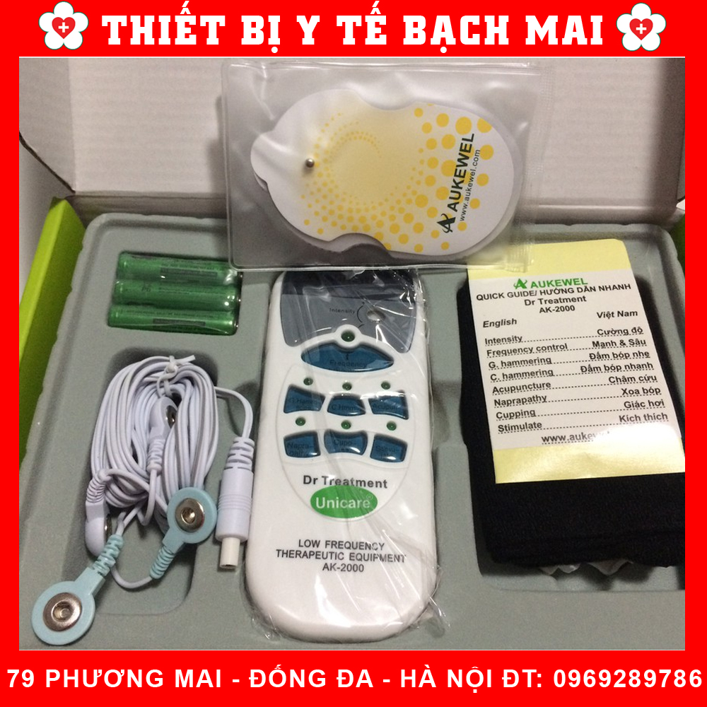 Máy Massager Điện Xung Aukewel AK-2000 ĐỨC - 4 Miếng Dán