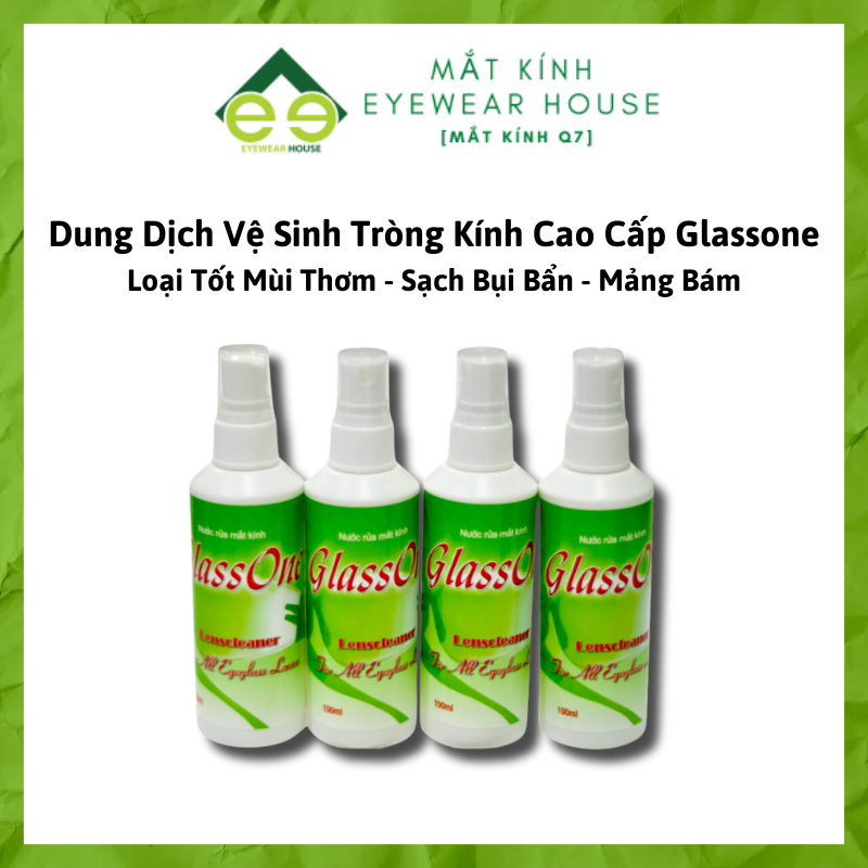 Dung Dịch Vệ Sinh Tròng Kính Cao Cấp Glassone Loại Tốt Mùi Thơm