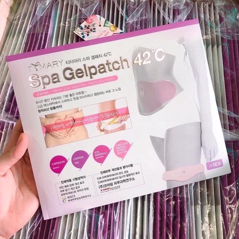 Miếng Dán Giảm Mỡ Bụng 42 Độ C Spa Gelpatch (Hộp 5 miếng)