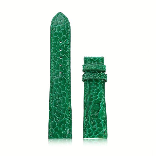 Watch chain leather ostrich size 16, 18, 20 green HK8462