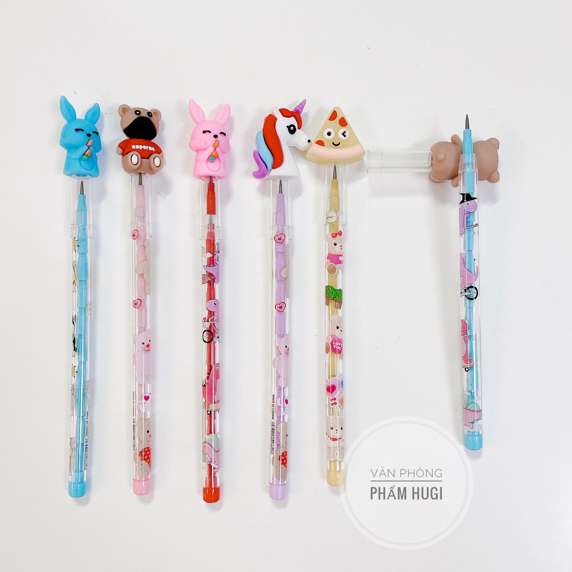 Combo 2 Cây Bút Chì Khúc Hình Thú (mix nhiều mẫu) hoạt hình dễ thương
