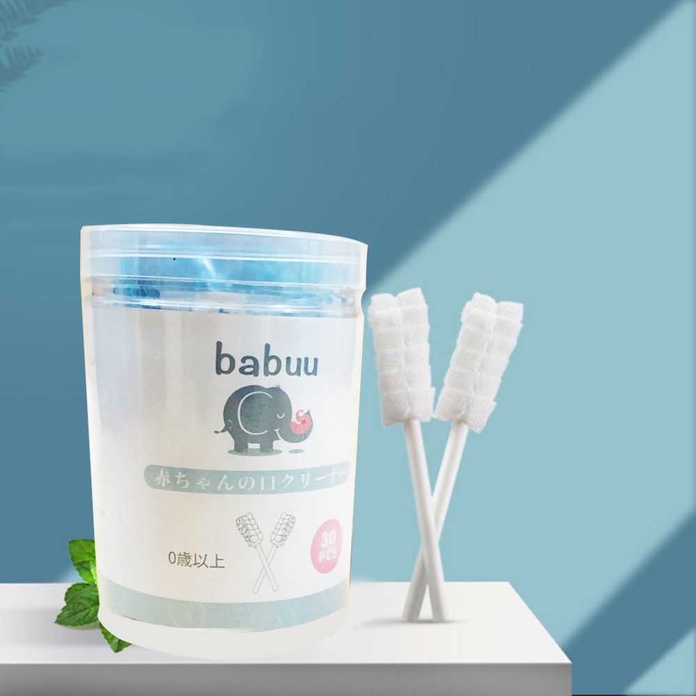 Gạc rơ lưỡi Babuu vệ sinh răng miệng cho bé