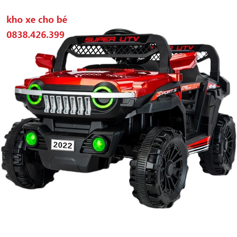 2022 RC double Motor remote control off-road scooter electric car USB/MIC Music light