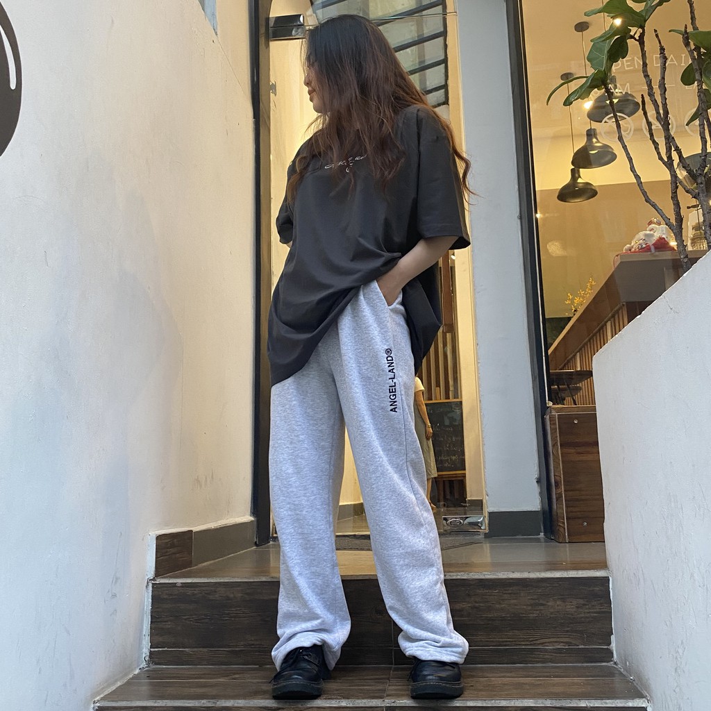 Quần Angel-Land Logo Basic-Black