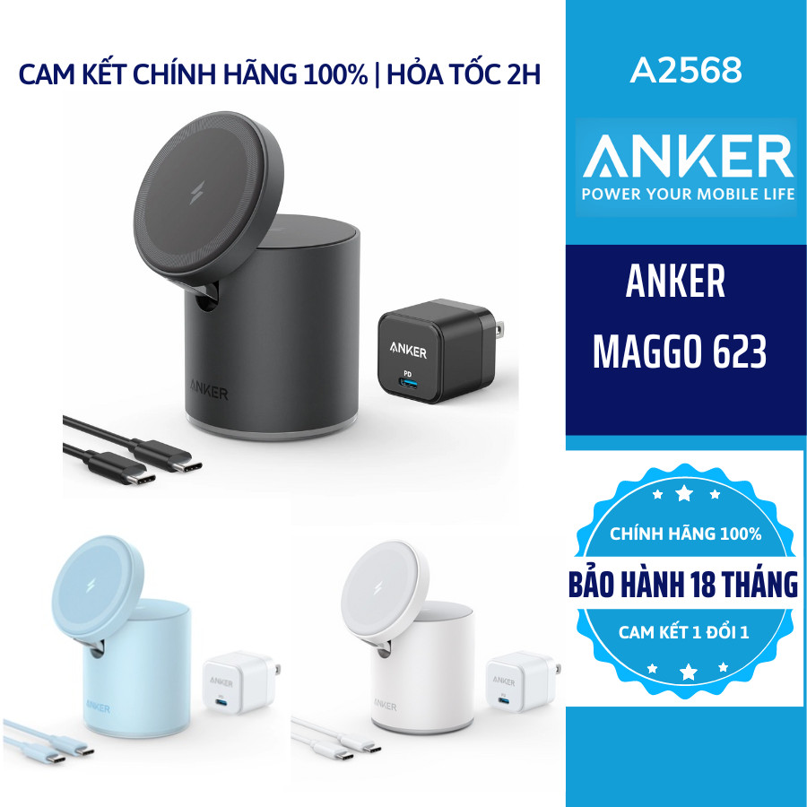 Combo dock sạc magsafe anker maggo 623 - a2568