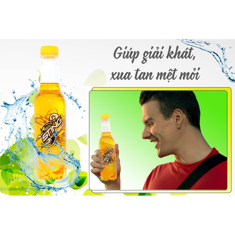 Lốc 6 chai nước tăng lực Sting vàng