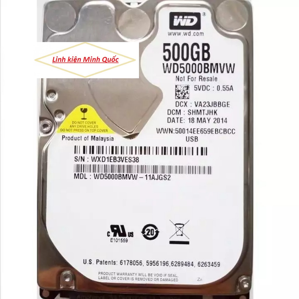 [HCM]ổ cứng HDD laptop 500GB-bảo hành 12 tháng
