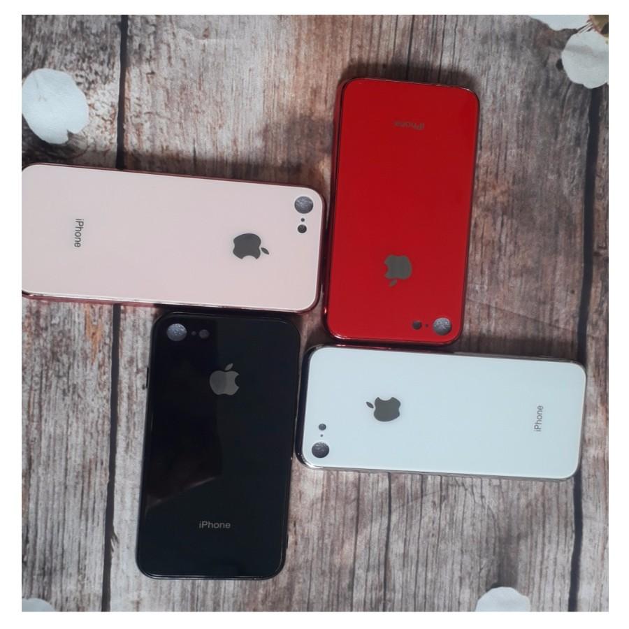 Ốp lưng kính cho iPhone 7  (Giả mặt lưng iPhone 8) TẶNG KÍNH CƯỜNG LỰC 10D