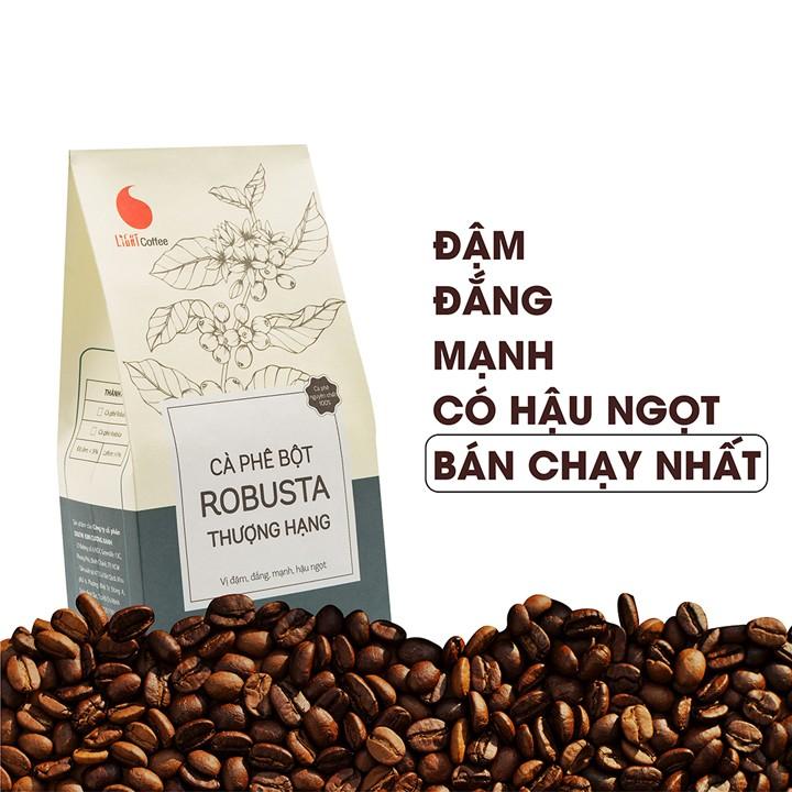 [HCM]Cà phê Robusta Thượng Hạng Light Coffee rang xay nguyên chất 500g - Rang medium Light Coffee
