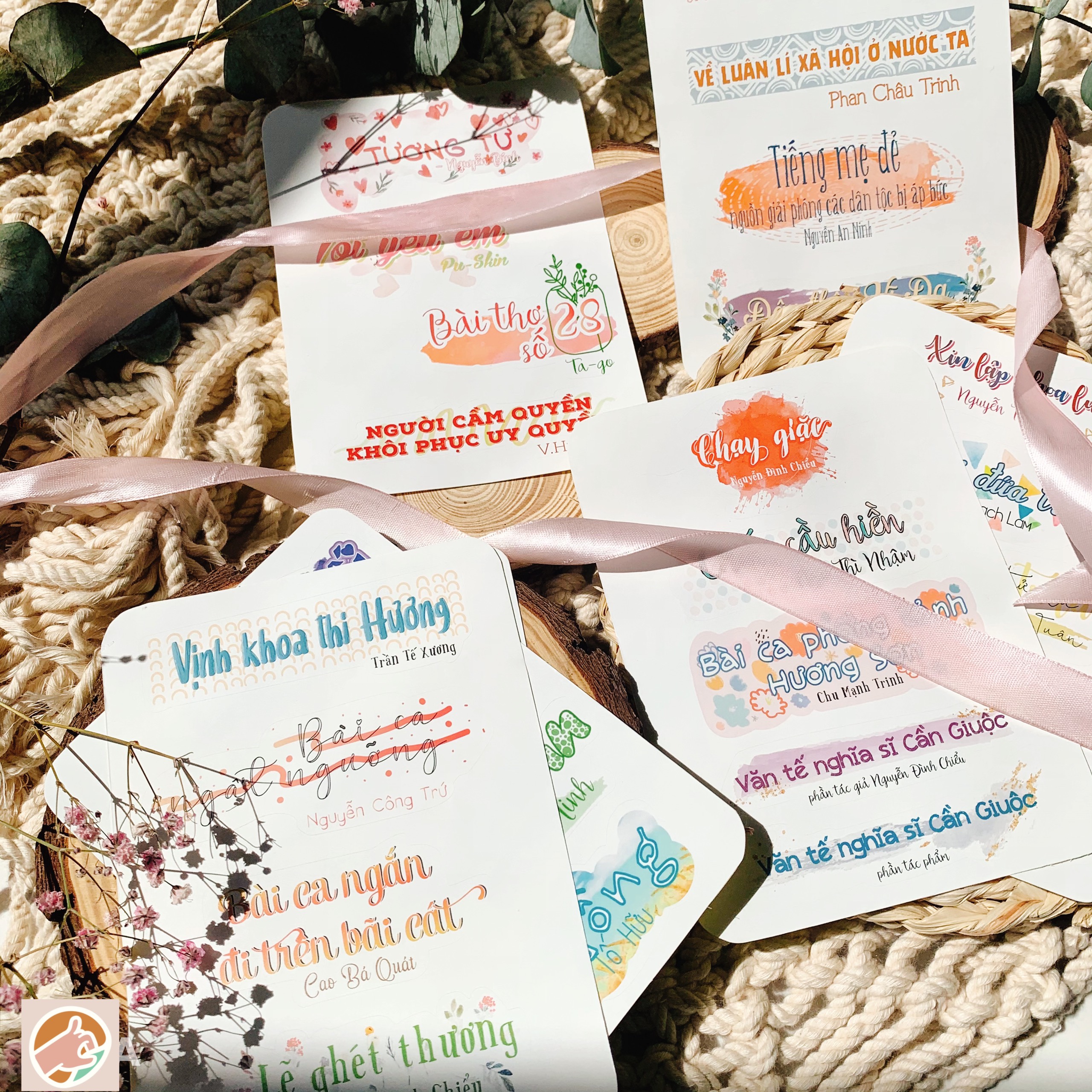 Nhãn dán sticker môn học 11 - Tựa bài ngữ văn