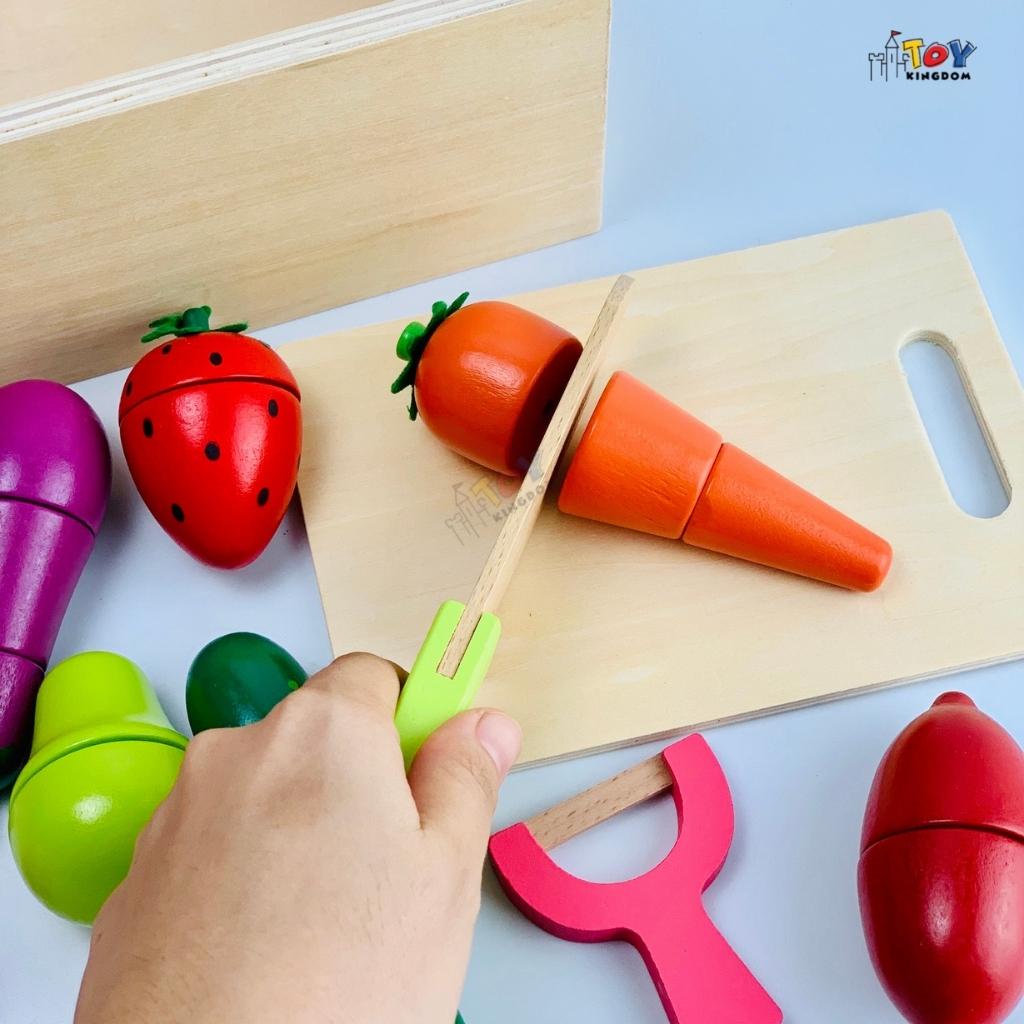 Đồ Chơi Cắt Hoa Quả Nam Châm Bằng Gỗ