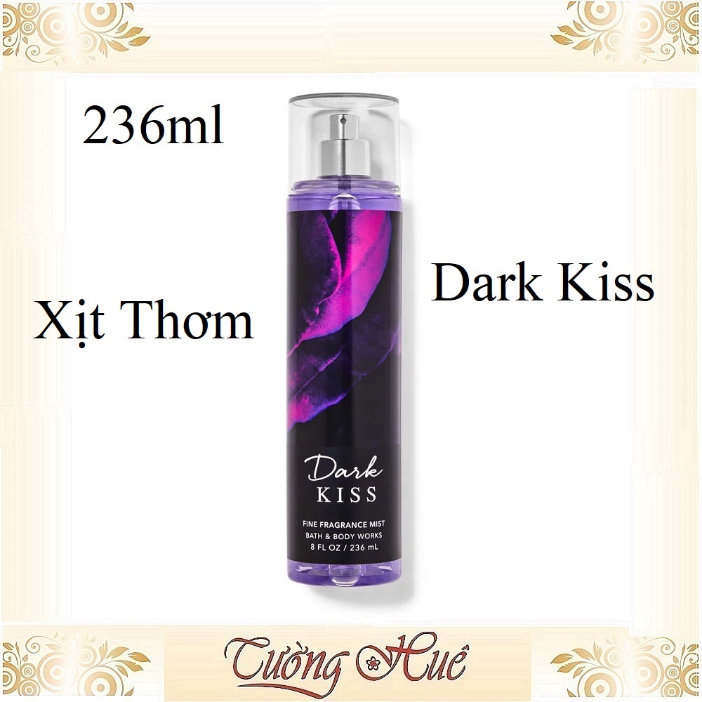 Xịt toàn thân bath & body works dark kiss 236ml