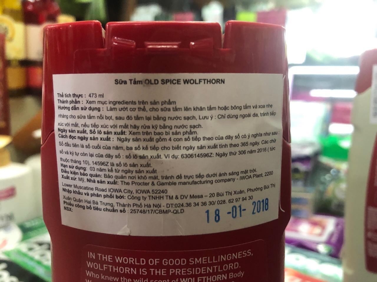 [HCM]SỮA TẮM OLD SPICE 473ml (FIJI - TIMBER - WOLFTHORN)