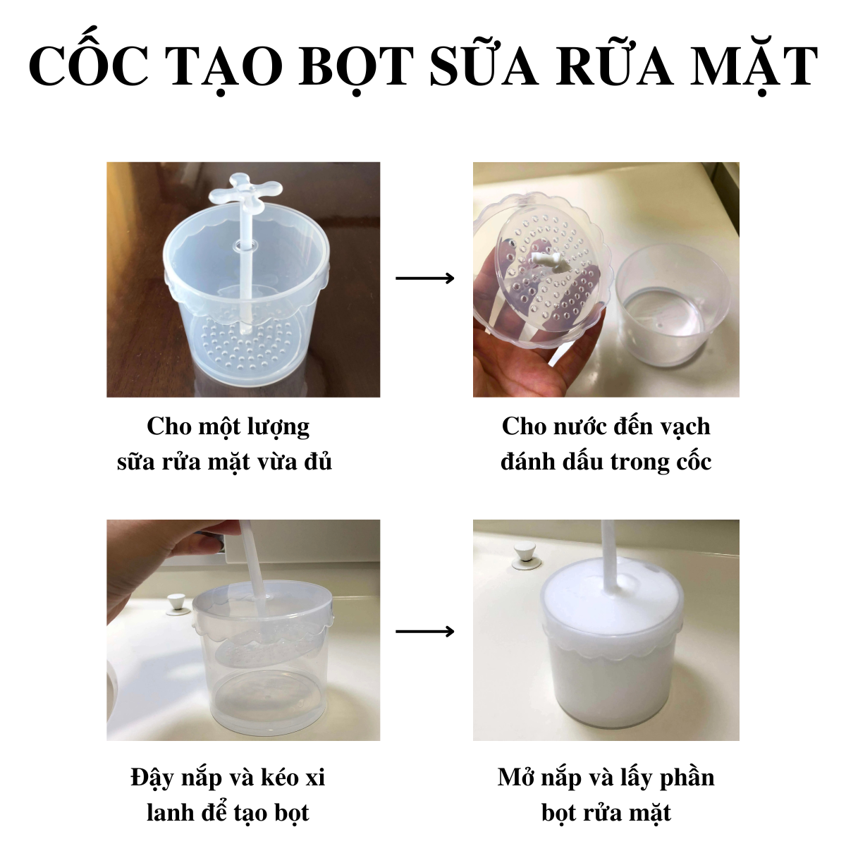 Cốc Tạo Bọt Sữa Rửa Mặt Hoippurun Daiso