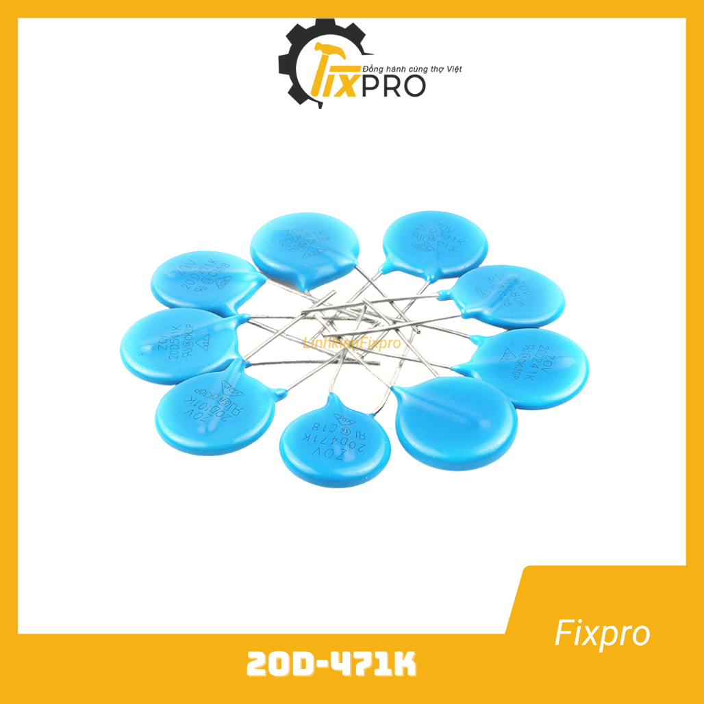 Tụ chống sét varistor 20d471k 470v 20mm chất lượng tốt - fixpro
