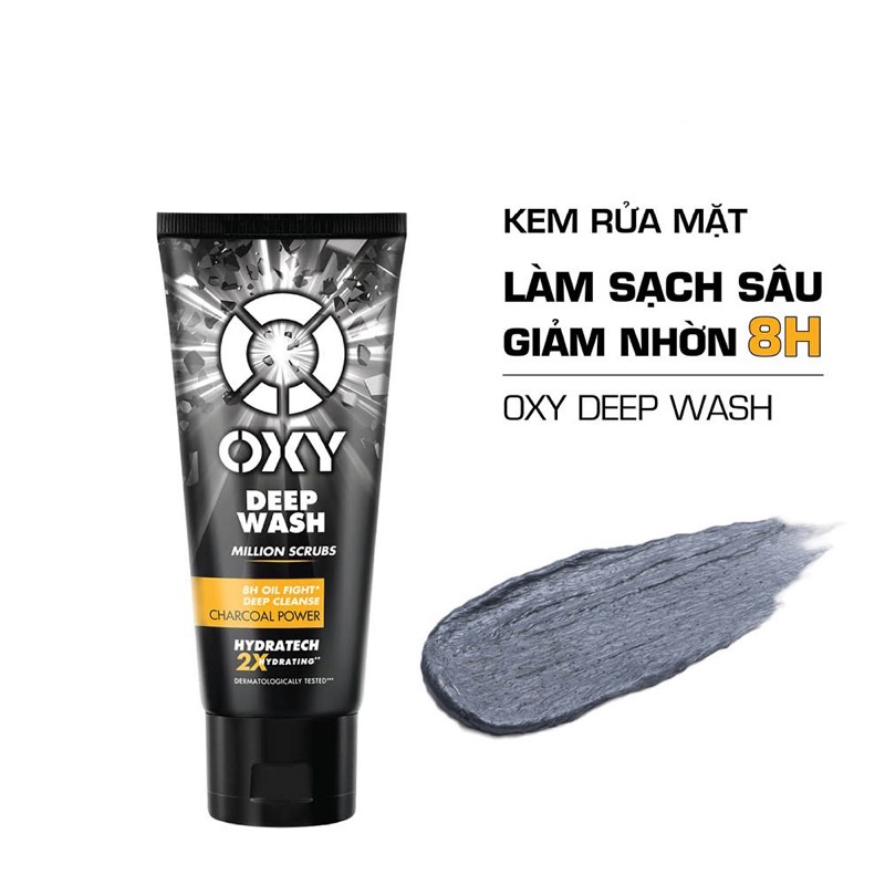 Oxy Deep Wash Facial Cleanser 100ml - Deep Cleansing, Reduces Oiliness, Cream Form with Massage Beads