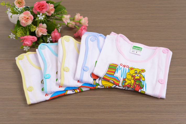 [HCM]Combo 10 Áo Sơ Sinh (5 Áo Tay Dài + 5 Áo Tay Ngắn) Đủ size cho Bé