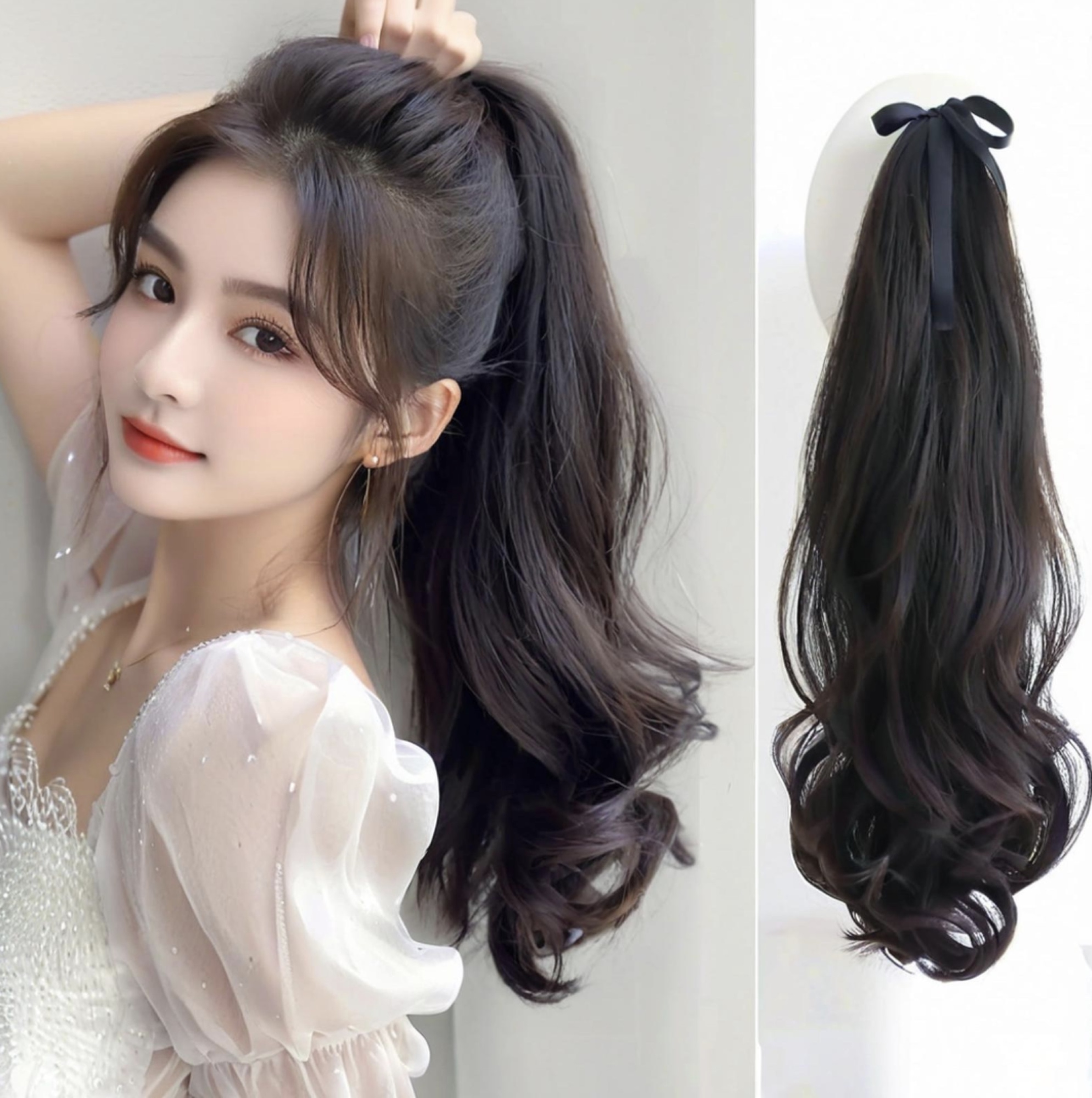 Ngoặm kẹp đuôi tóc giả thời trang ( dài 40cm )