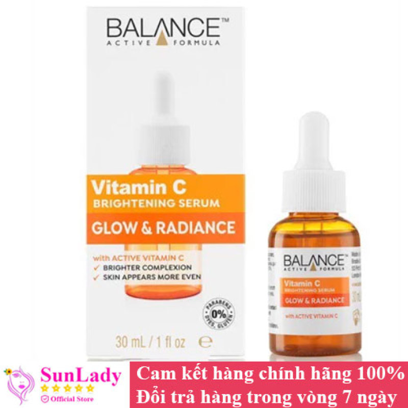 Serum  Dưỡng Trắng Da Mờ Thâm Chống lão hóa Balance Active Formula Vitamin C Brightening 30ml nhập khẩu