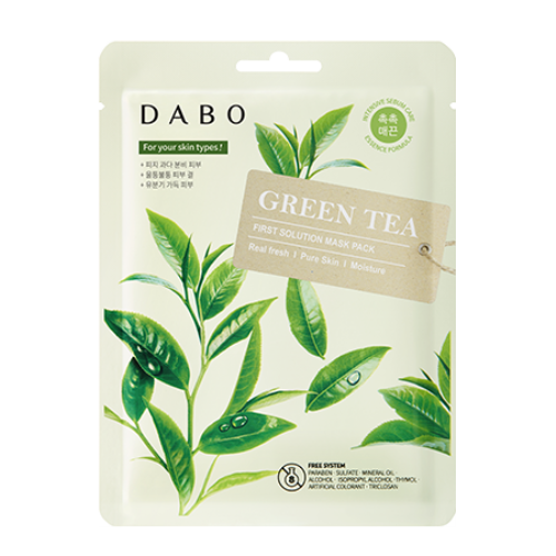 [Hcm]Combo of 10 Dabo Green Tea First Solution Mask Pack