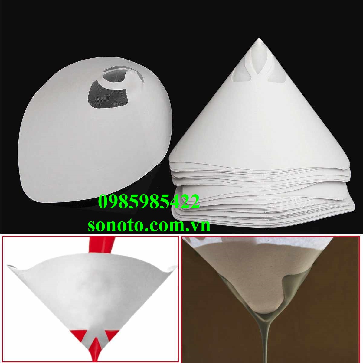 Phễu lọc sơn 3 cái   SONQUANGPHU8856