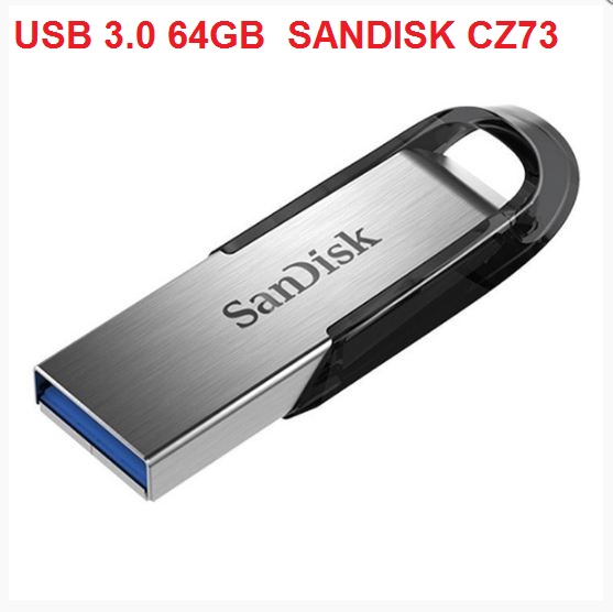 USB 3.0 64GB SANDISK CZ73 Ultra Flair (xám đen) Chính Hãng