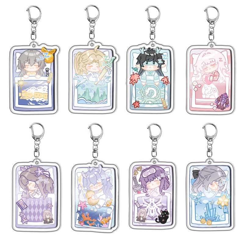 [11 mẫu] Móc khóa mica game Honkai Star Rail - Sleeping ver [T69 Shop]