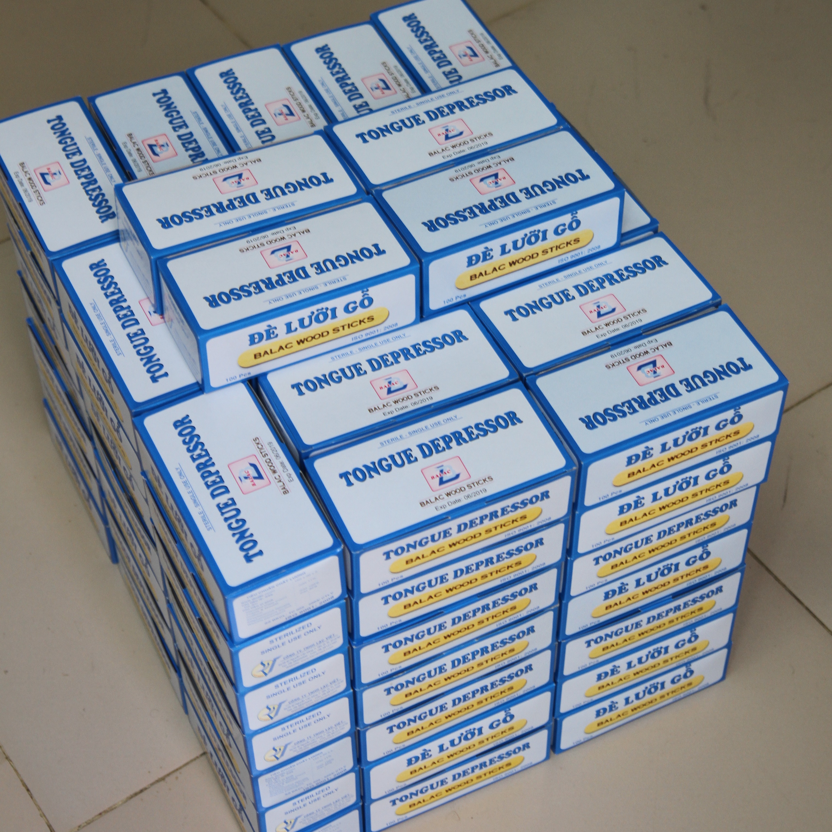 [HCM]Hộp que đè lưỡi gỗ 100 que Sbamboo