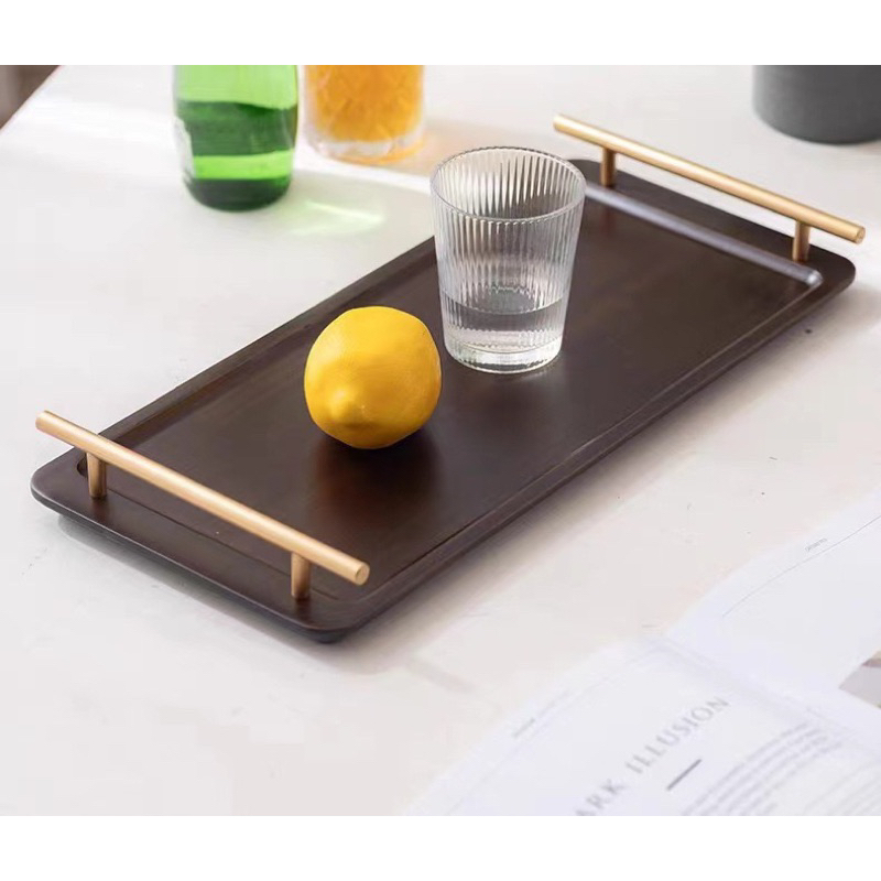 Khay gỗ thớt gỗ đựng đồ ăn, phô mai kèm set dao