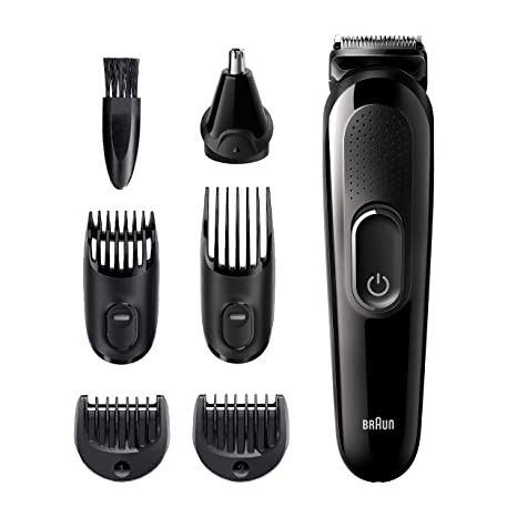 Braun 6in1 Hair Clippers for Men, Beard Trimmer, Mens Grooming Kit, Cordless & Rechargeable with Gillette ProGlide Razor