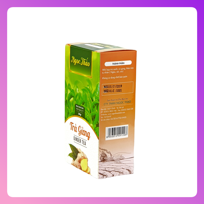 Hộp Trà Gừng Ngọc Thảo 200 gr
