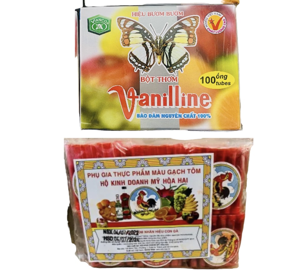 Combo 10 ống (1 ống-0,25g) Bột thơm Vani (Vanilline)