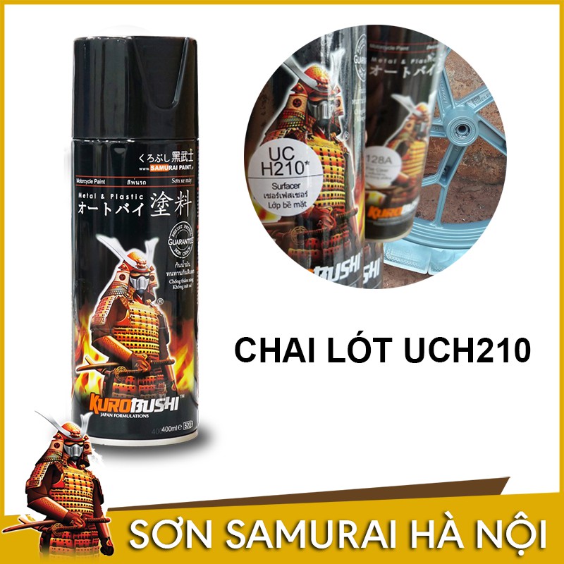 Sơn samurai - Chai sơn lót UCH210 sơn xịt samurai