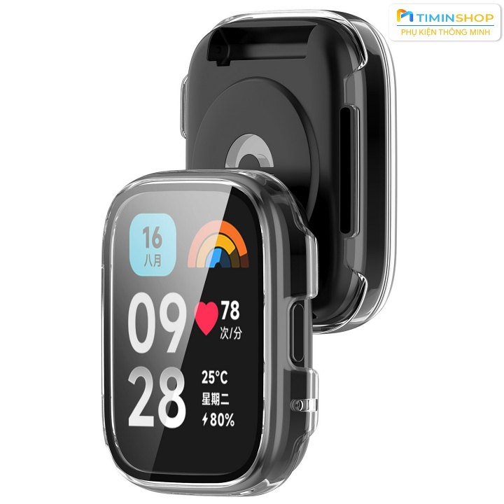Ốp cho Xiaomi Redmi Watch 3 Active 46mm - Chất PC + kính cường lực (OCLMI3A)