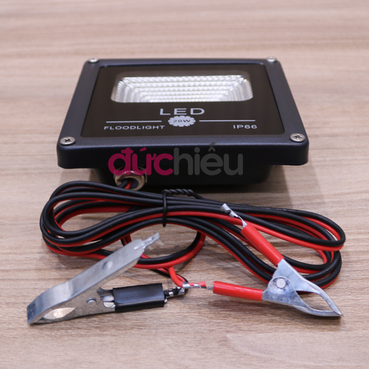 Đèn pha LED kẹp bình ắc quy 12v 20w - Đức Hiếu Shop