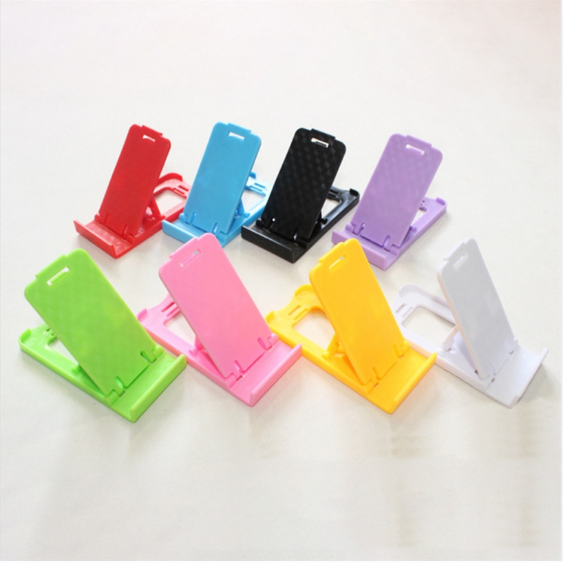 [Random color] Set (1 piece) multi-position adjustable desktop mobile phone folding stand, plastic double-opening stand, small stand gift giveaway