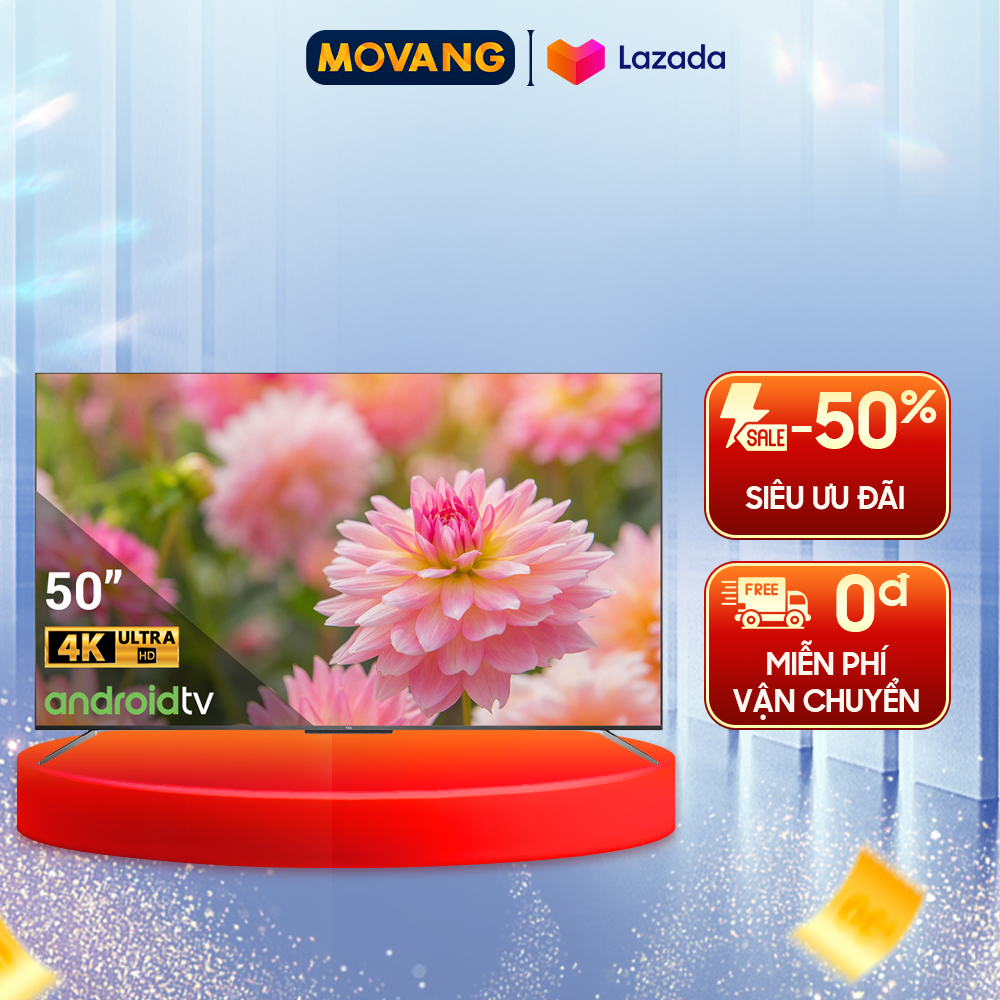 [GIAO TẠI HCM] -  Android Tivi QLED TCL 4K 50 inch 50C715 - Công nghệ âm thanh Dolby Atmos DTS Hệ điều hành Android 9.0