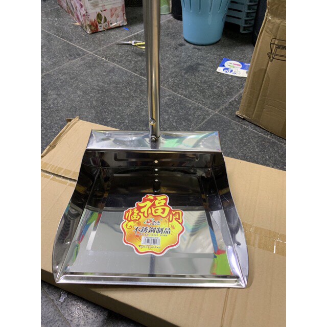 Xẻng Hót Rác Cán Dài Bằng Inox