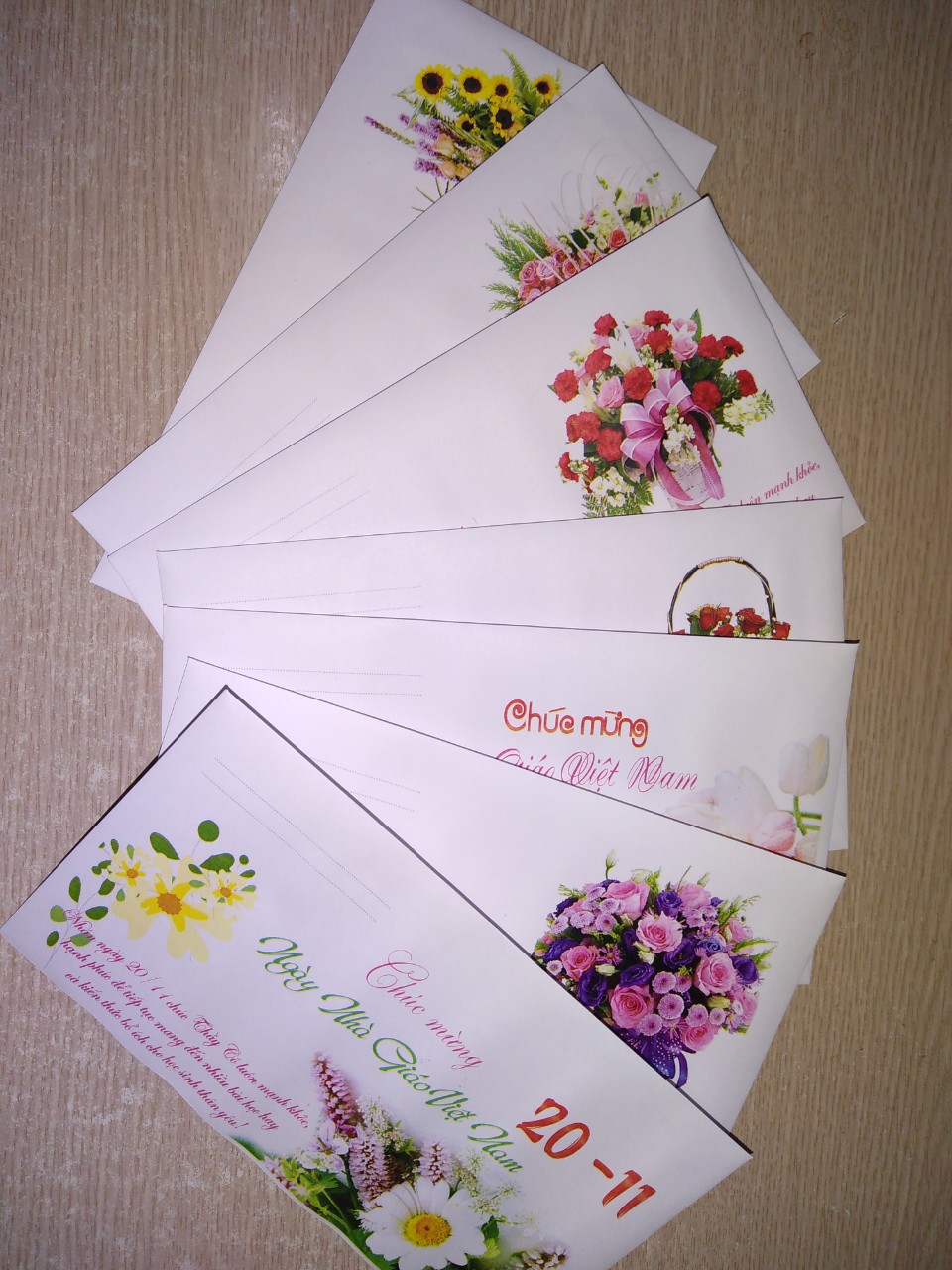 Combo 20 cái phong bì chúc mừng 20 tháng 11