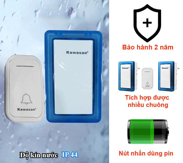 CHUÔNG CỬA KHÔNG DÂY KW-DB658